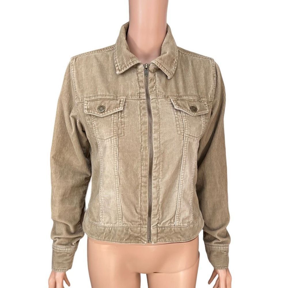 So… corduroy tan full zip jacket size M